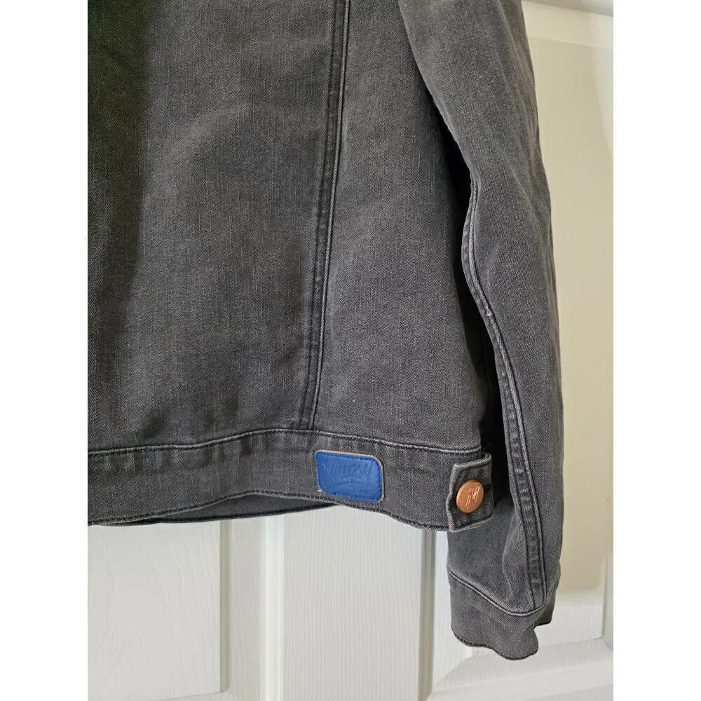 Mugsy Jeans Denim Jacket ACES Dark Grey XXL NWOT